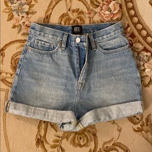 BDG light wash denim shorts